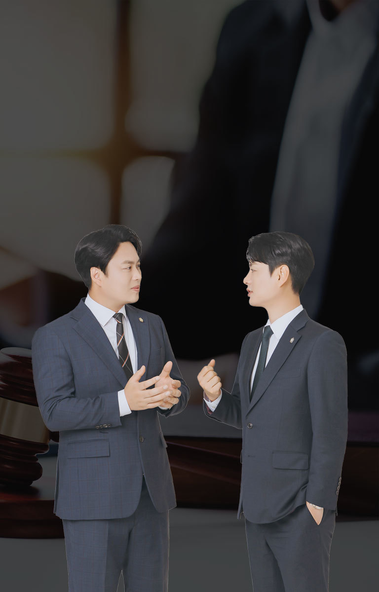 <b class='bold'>변호사가 직접 상담하고</b><br>단 한 장의 서면도 <br><b class='bold'>변호사가 직접 작성합니다.</b>| 법률사무소 유현 김백민, 김현민 변호사입니다.